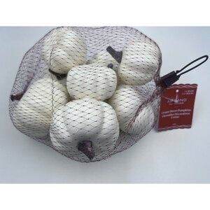 Set Of 9 Small Cream Colored Pumpkins